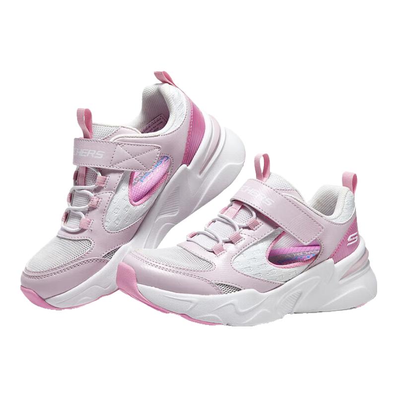 Skechers斯凯奇夏季童鞋大童透气网面休闲凉鞋镂空女童运动鞋319025L