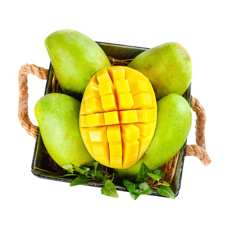 大青芒果甜心芒果热带水果时令新鲜水果 甜心大青芒10斤 35.8元