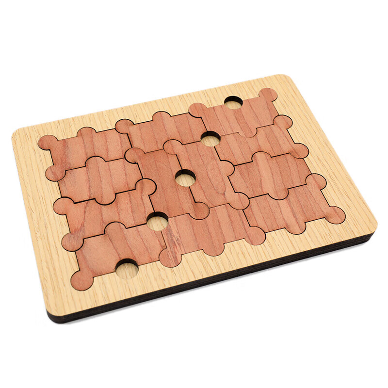 博桐梦木制异形拼图10级超难五孔杂谈烧脑拼图西瓜puzzle圣诞生日 五