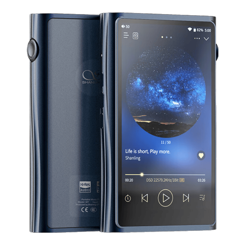 山靈（SHANLING）M7音樂(lè)播放器mp3隨身聽(tīng)無(wú)損hifi安卓便攜藍(lán)牙WiFi觸屏DSD M7 伊靛藍(lán)