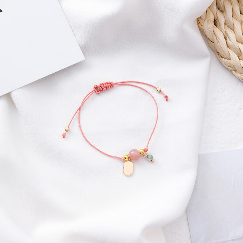 巴克乐乐编织单圈红绳手链手工文艺松紧小清新新年手串简约百搭手饰