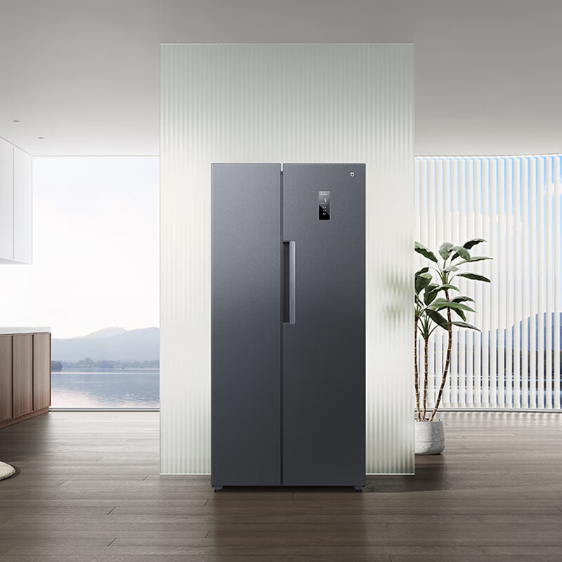 小米456l双开关对开门风冷无霜冷藏冷冻静音超薄变频米家家用冰箱 墨