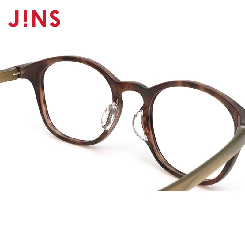 睛姿（JINS）含镜片近视眼镜男女居家休闲舒适佩戴可加配防蓝光镜片UGF23A074 187深棕色玳瑁