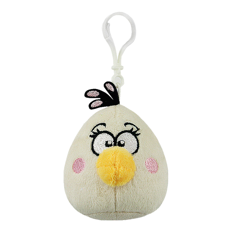 经典版Angrybirds 愤怒的小鸟 2.5寸毛绒公仔（带塑料挂钩）白鸟