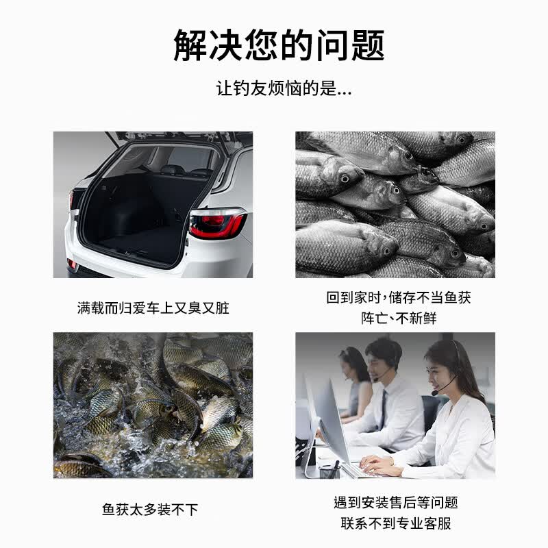 华盛保温箱冷藏箱大容量海钓箱户外商用摆摊垂钓专用拉杆箱子带轮 【45L】升级六面PU材质高效保温
