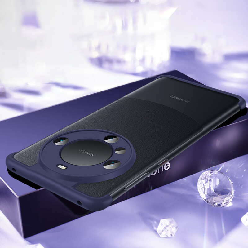 索赢比基尼手机壳适用华为Mate70 Pro+/60 Pro无边框裸感防摔保护套 减宽减厚减重护手简约潮流保护壳 暗紫色 Mate 60 pro