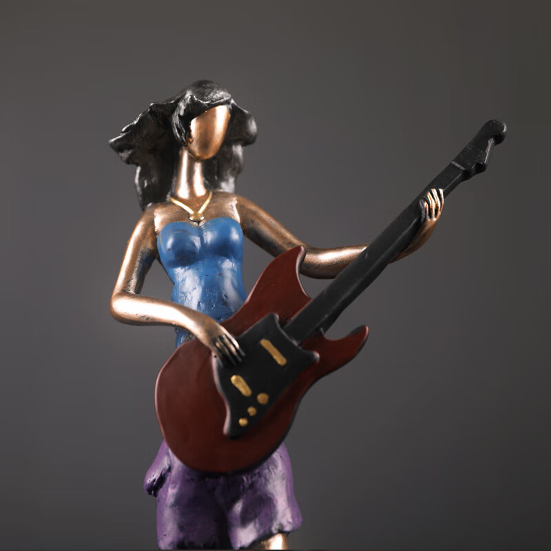 裕谷小提琴复古乐器摆件欧式创意家居饰品红酒架书架酒柜客厅桌面摆设 弹吉他