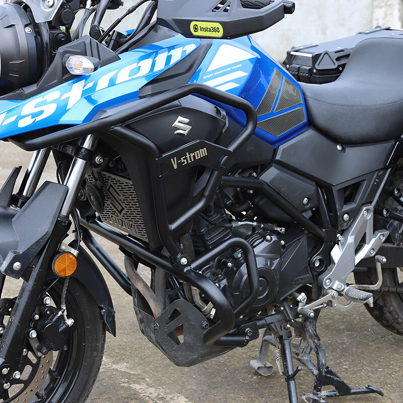 250-c保险杠摩托车dl250前护杠改装防摔杠竞技杠 拉力款黑色前保险杠