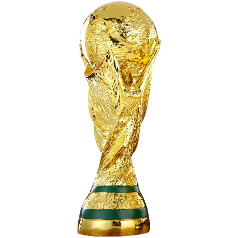2023世界杯大力杯奖杯足球比赛纪念品大力神杯电镀金礼盒装 36大力神杯-空心 普盒1.2kg
