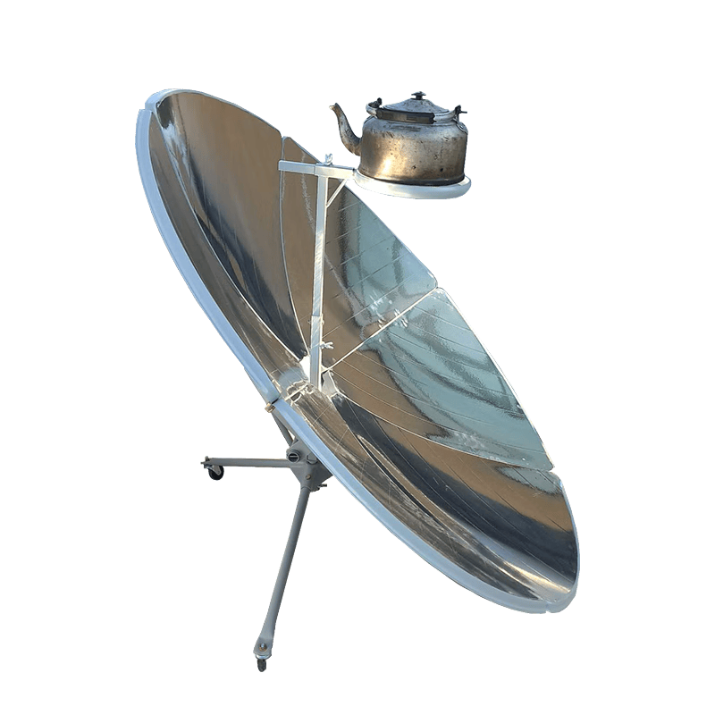 家用太阳灶多功能便携式太阳能灶1米5聚光炉灶带轮子烧水 普通包装1.