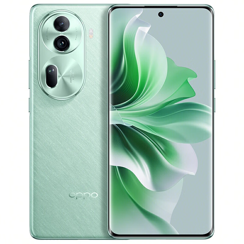 OPPO Reno11 5000万单反级人像三摄 天玑8200 旗舰芯 长续航 8GB+256GB 萤石青 学生5G拍照 AI智能手机