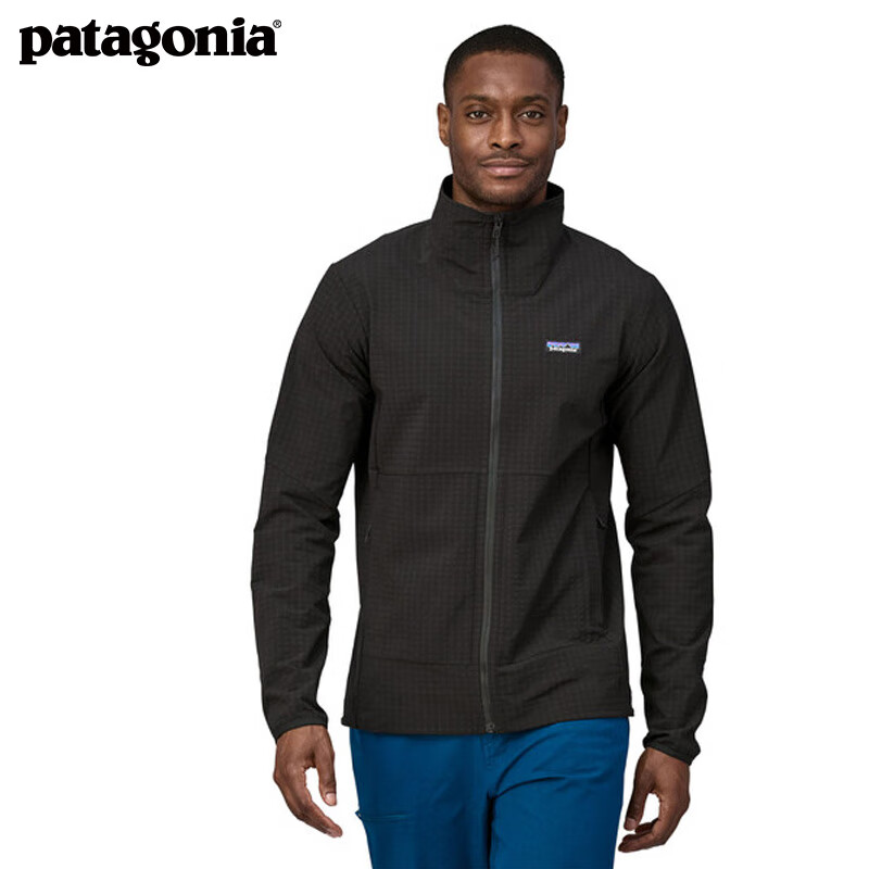 巴塔哥尼亚（Patagonia）男士抓绒衫 R1抓绒衣立领开衫夹克保暖R1 TechFace Jkt 83581 BLK M