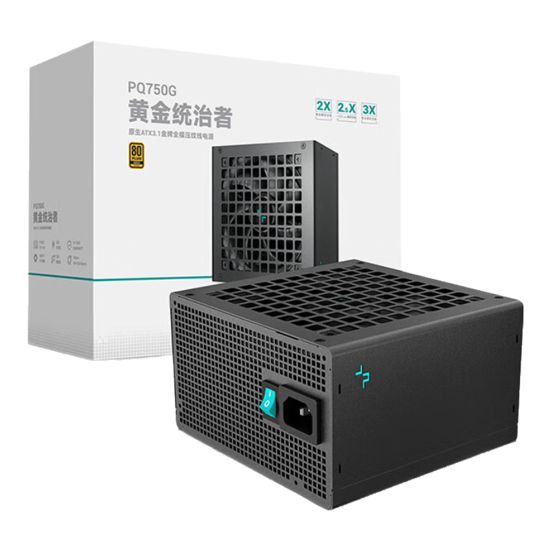 九州风神（DEEPCOOL）额定750W金牌ATX3.1全模电源适配RTX5070显卡(日系主电容/压纹线/10年换新/PCIE5.1/PQ750G）