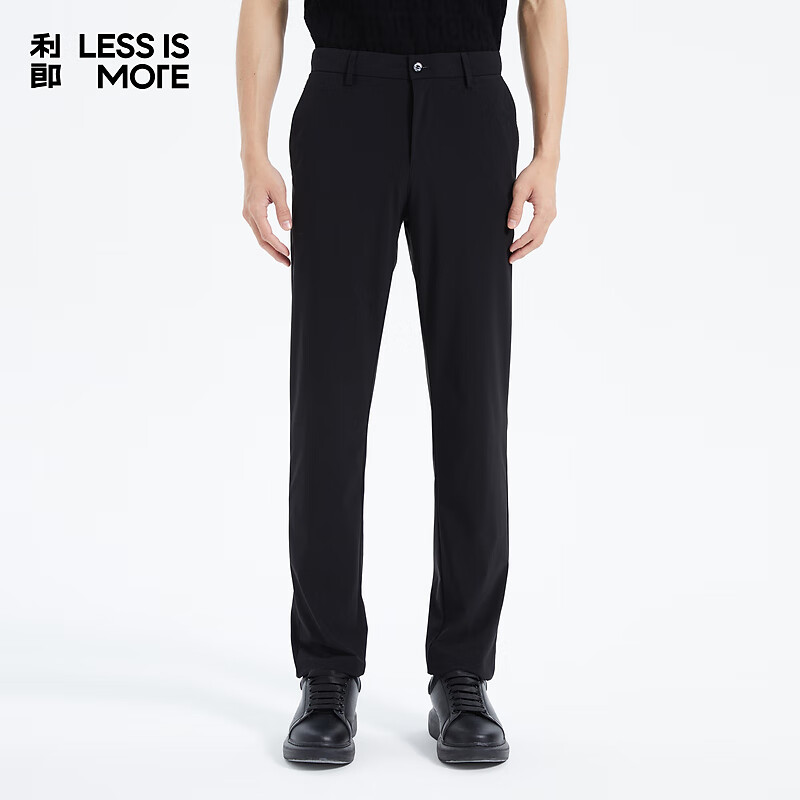 利郎青年商务男裤【弹力零感】休闲裤男凉感亲肤通勤针织长裤Q5XXK008 黑色 33 (175/84A)