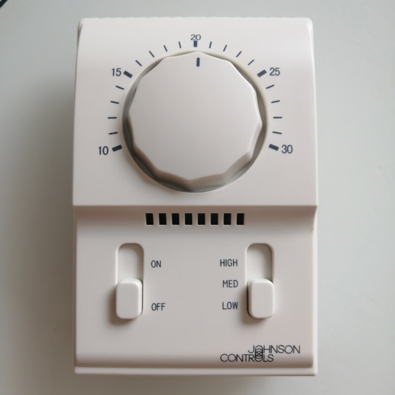 江森T2000AAC-0C0機(jī)械式中央空調(diào)溫控器風(fēng)機(jī)盤管溫度控制面板開關(guān) 白色 單冷T2000EAC-0C0