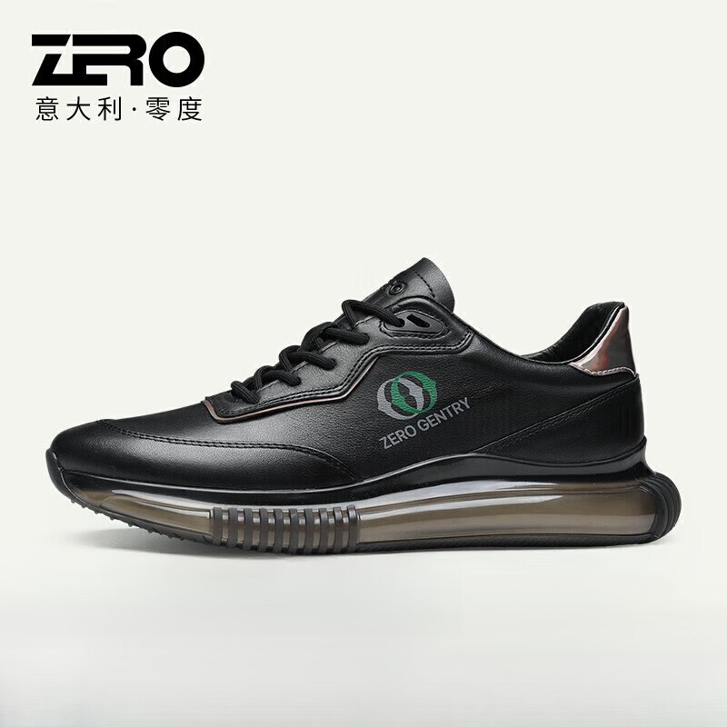 零度zero【断码】运动休闲皮鞋男时尚潮鞋新款tpu透明底男鞋商场男鞋