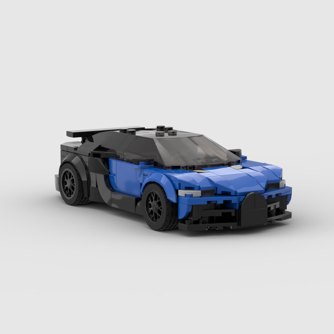 8格车超跑车赛车speed男孩模型拼装玩具 布加迪威龙 积木包 电子图纸