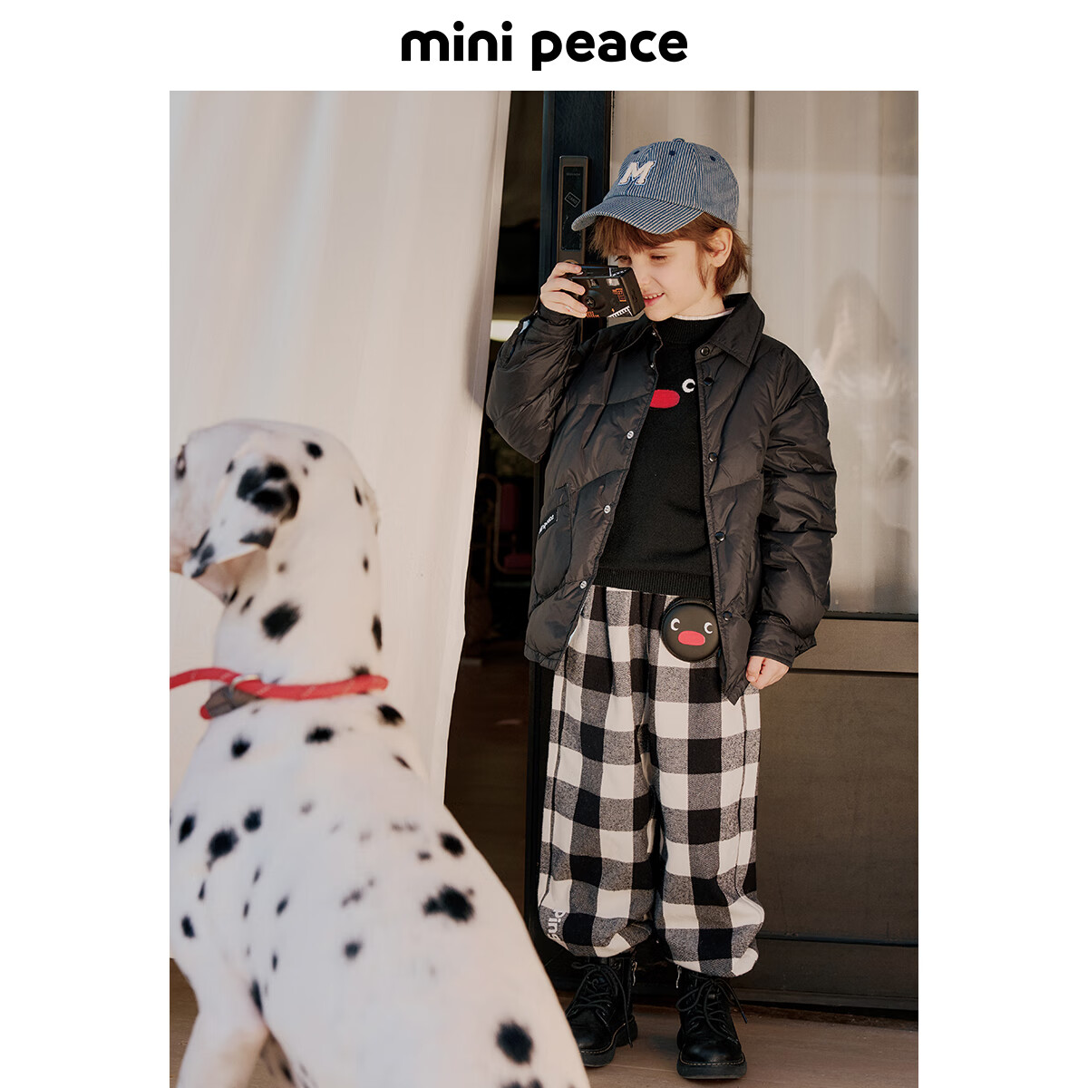 MiniPeace太平鸟童装冬男羽绒服F1ACE4127 黑色 160 cm