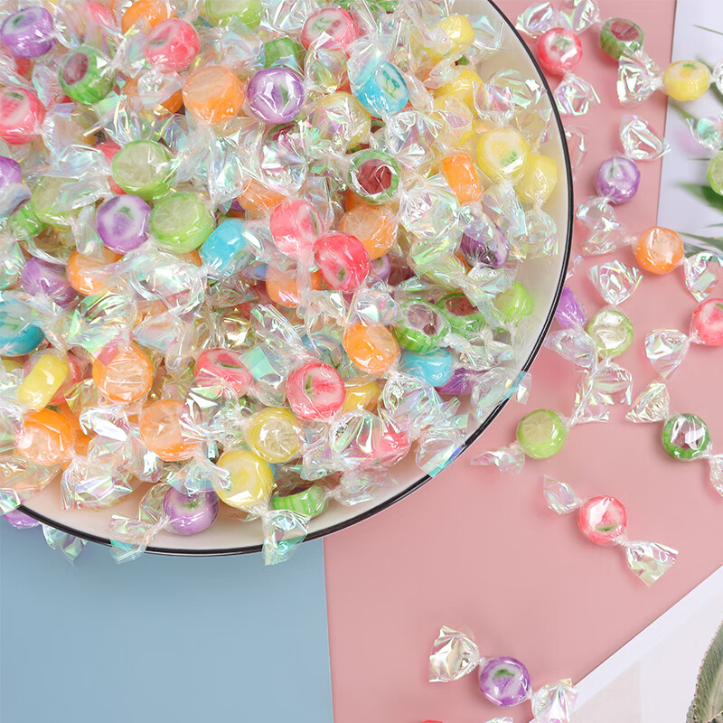 hywlkj圣诞节水果糖千纸鹤糖果手工水果切片糖混合果味招待休闲零食