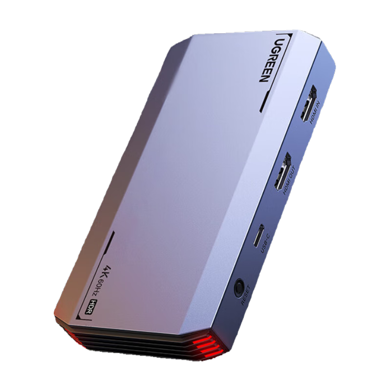 绿联HDMI视频采集卡4K60Hz高清 适用VR尼康索尼相机Switch/PS5手机USB电脑平板游戏抖音直播录制CM700