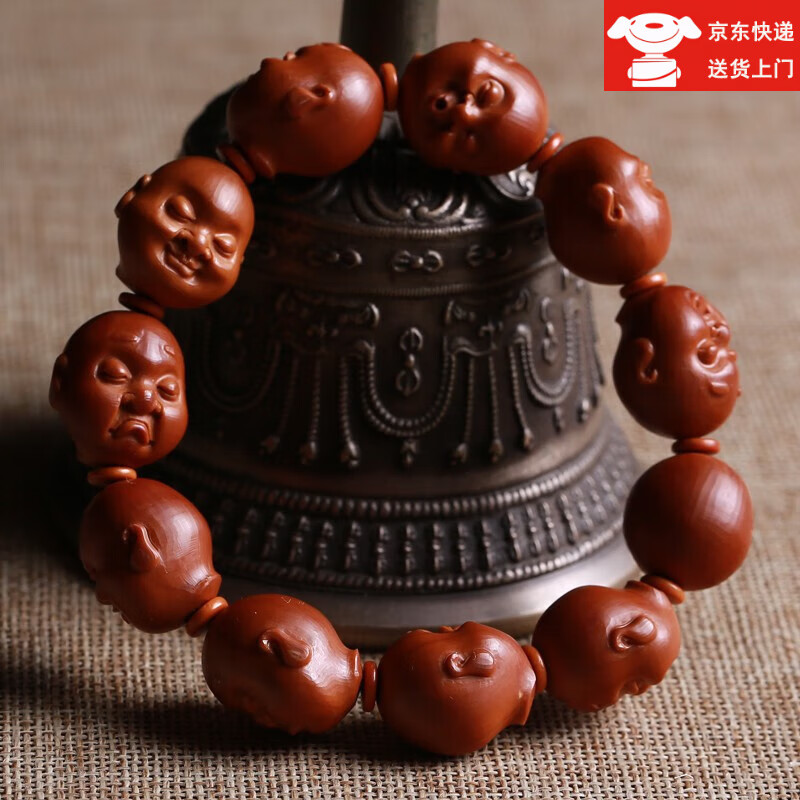 汉品阁 橄榄核手串橄榄胡核雕佛珠男女文玩于彬童趣手工铁核把玩 带