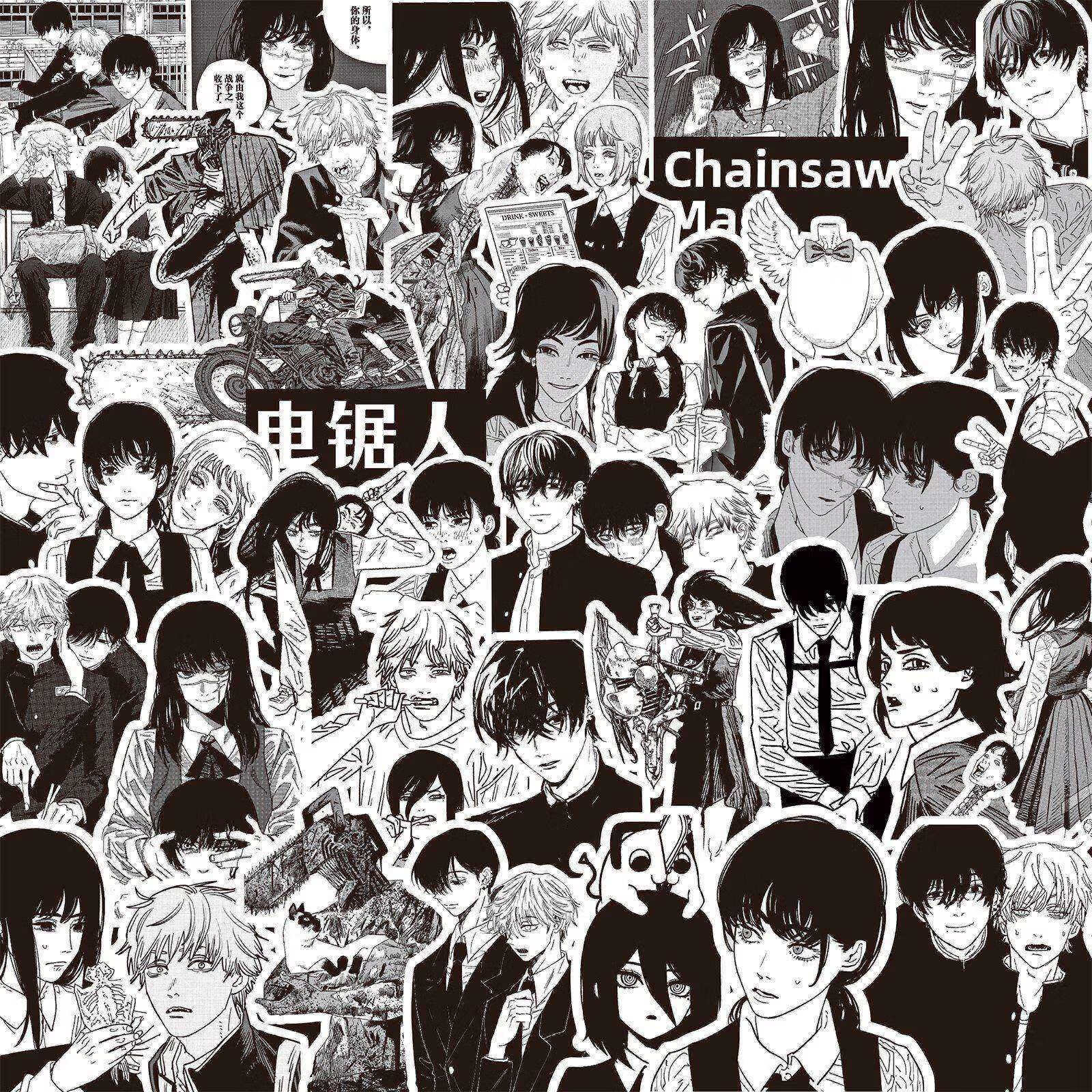 日漫手帐贴纸电锯人周边链锯人电次帕瓦小红玛奇玛日