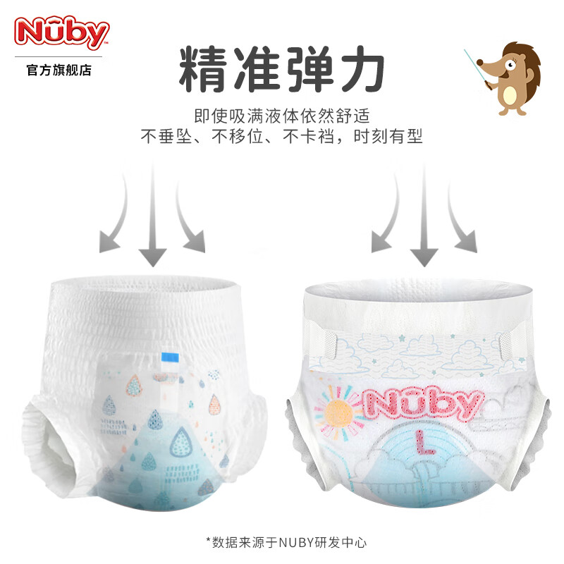 NUBY（努比）天空纸尿裤超薄透气干爽婴儿纸尿片宝宝尿裤4包/箱 L码