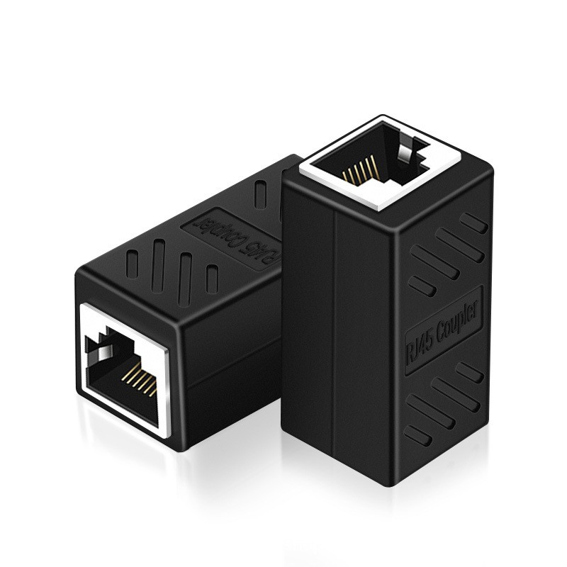 尘土 网线转接头 对接头 网络延长连接器 rj45网口直通头水晶头双通头