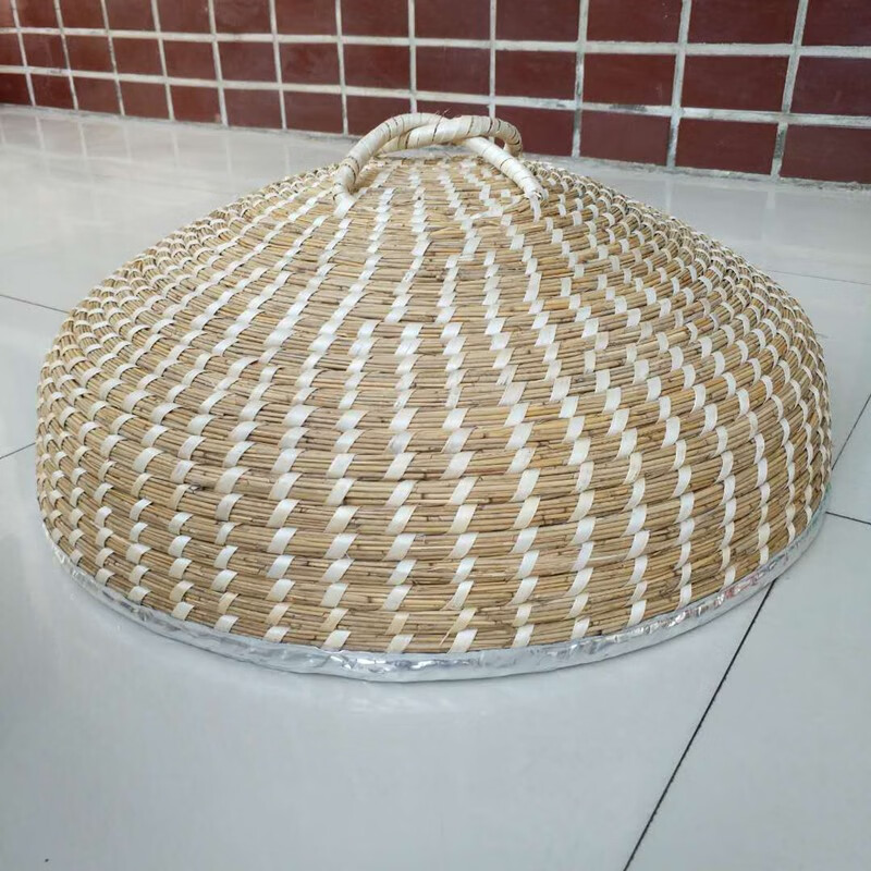 澳颜莱芦苇编织锅盖 大铁锅草编锅盖蒸锅盖编织高芦苇草盖蒸馒头草帽