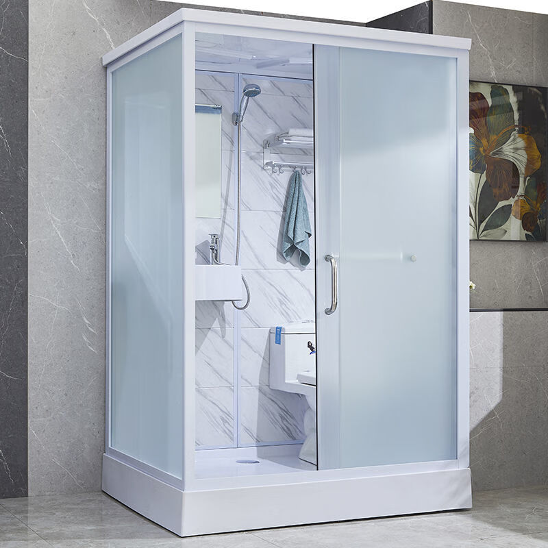 淋浴房干湿分离沐浴房卫生间隔断集成卫浴一体式淋浴间带马桶 1米宽