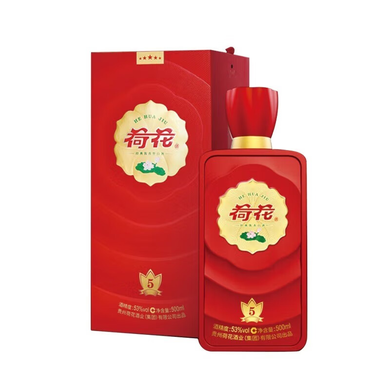 荷花 收藏酒 贵州荷花  酱香型  传奇系列 (5) 53度 500ml 1瓶