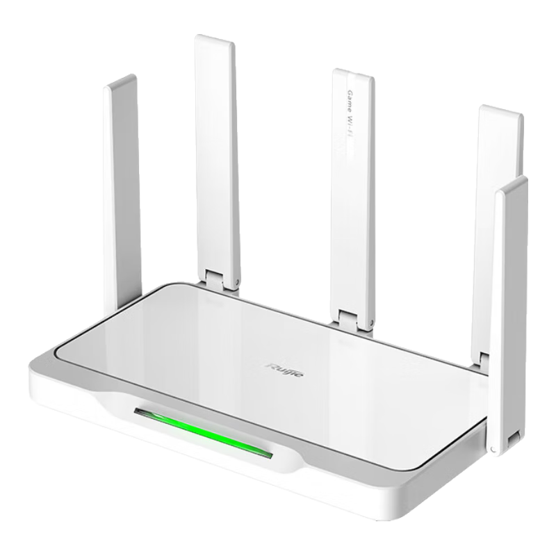 Ruijie雪豹电竞路由器X30E【5内置信号增强芯片】3000M穿墙游戏加速 无线千兆WiFi6 5G双频双宽带叠加 红色
