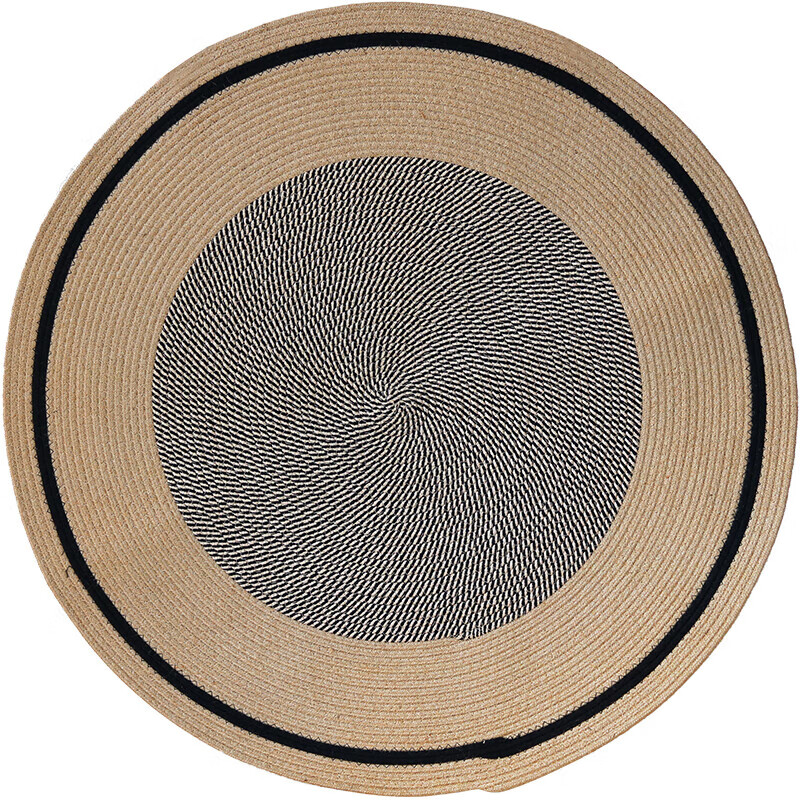 地毯黄麻编织地毯拼接地垫客厅民宿椅子垫圆形茶几毯 地垫麻绳 棉线