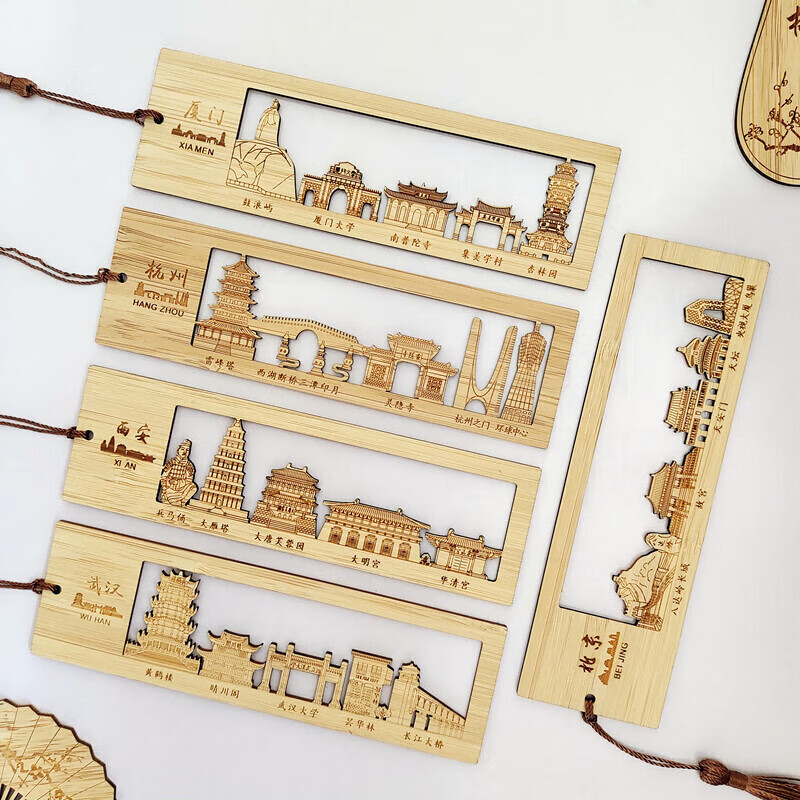 文创博物馆城市中国风北京广州青岛西安澳门旅游纪念品书签伴手礼 北京
