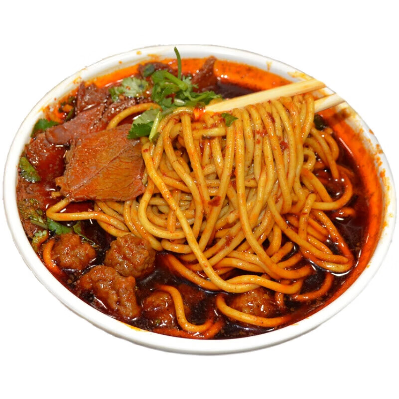 哺食旺临汾牛肉丸子面2大碗2袋装速食麻辣真空包装面食山西 【2袋*440