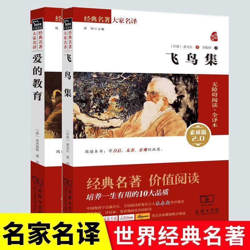 飞鸟集爱的教育七八九年级课外书原著课外阅读 中国人财保险承保【假一赔十】 飞鸟集