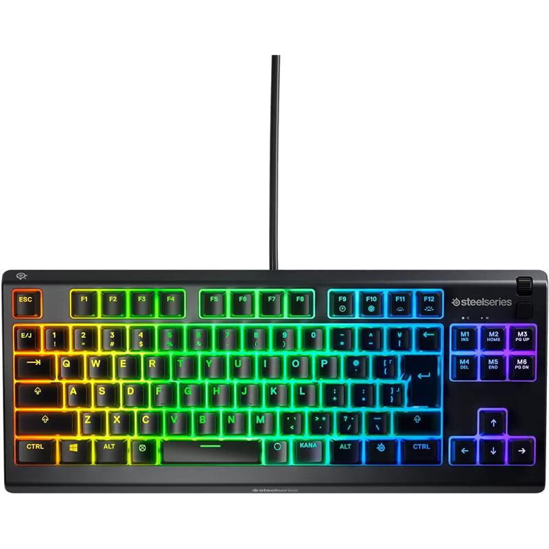 赛睿（SteelSeries）【JD物流 日本直邮】游戏键盘 RGB幻彩 电脑有线/无线游戏吃鸡磁轴机械键盘 Apex3-64835【日语排列】 有线