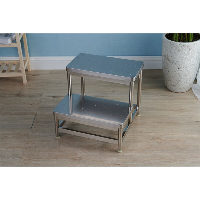 医用不锈钢脚踏凳304妇科检查床单层脚踩凳双层脚凳手术室脚蹬 加厚