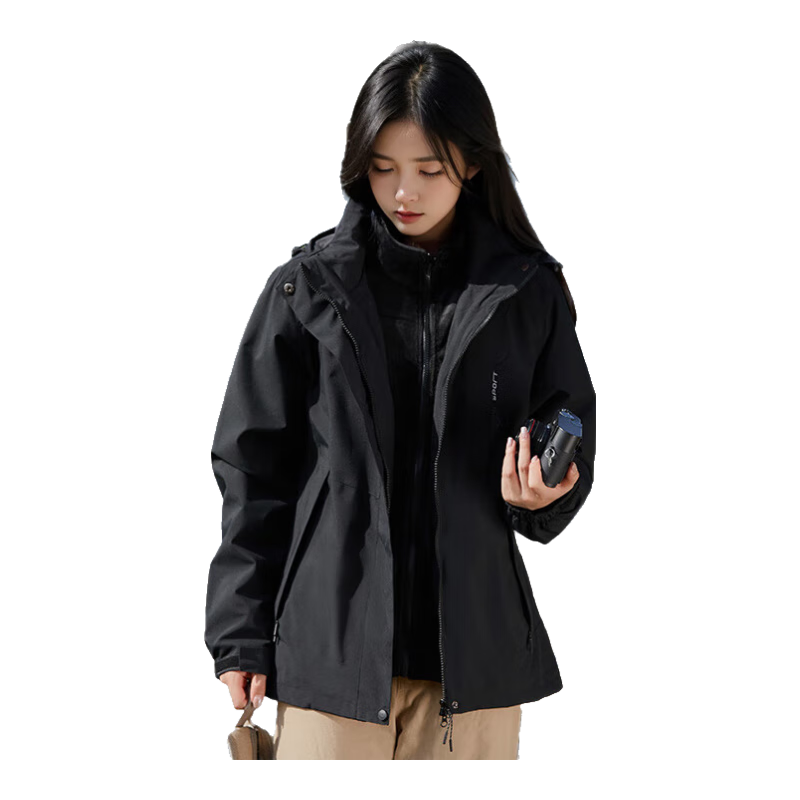 ���ڲ�����JEEP SPIRIT���������Ů��������һ�������з���Ůʿ��������ɽ��ѩ��װ�� ��ɫ��Ů� M