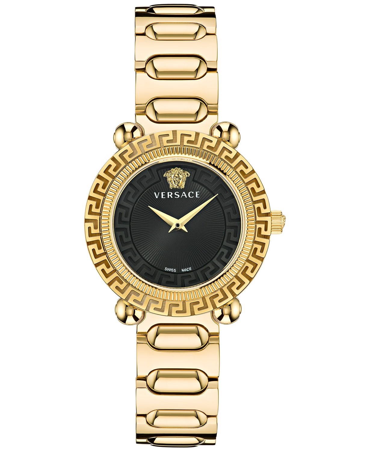范思哲(versace)女士腕表 greca twist 黑盘精致时尚大气优雅商务通勤