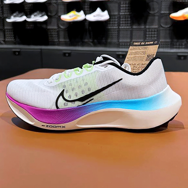 耐克(nike)跑步鞋男鞋 23夏季新款zoom fly 5彩虹马拉松碳板缓震透气