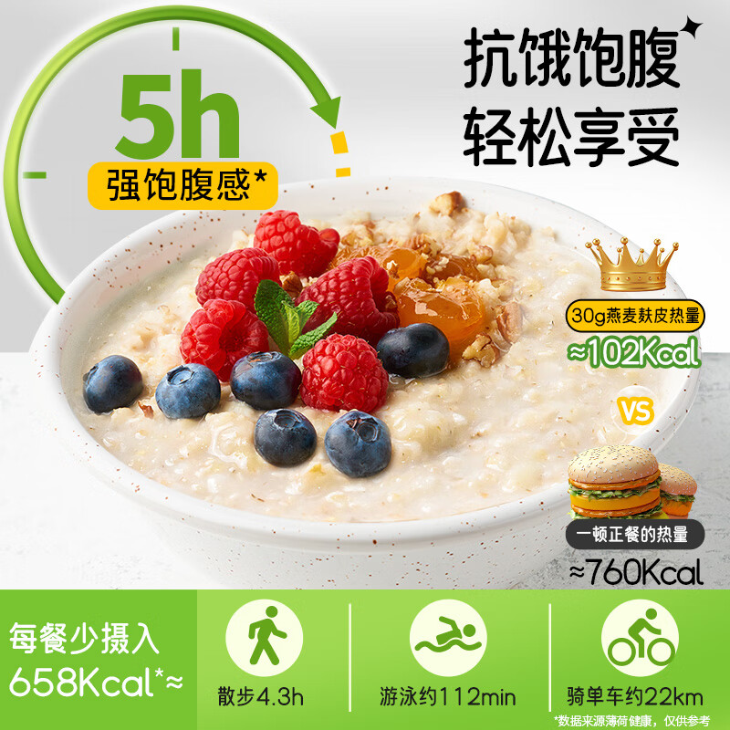 汴都铺子燕麦麸皮京无蔗糖东自正品营免煮旗店原味舰无添加减代餐肥专用粉 【高纤维】纯燕麦麸皮500g*1罐