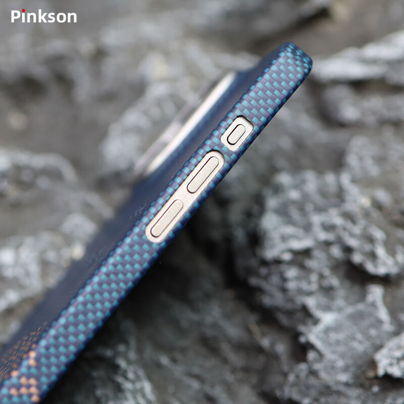 Pinkson苹果15ProMax凯夫拉手机壳15Pro芳纶碳纤维保护套超薄全包磨砂硬壳男士新潮款磁吸防指纹散热防摔 【碧海金沙滩】无磁吸 【iPhone15ProMax】