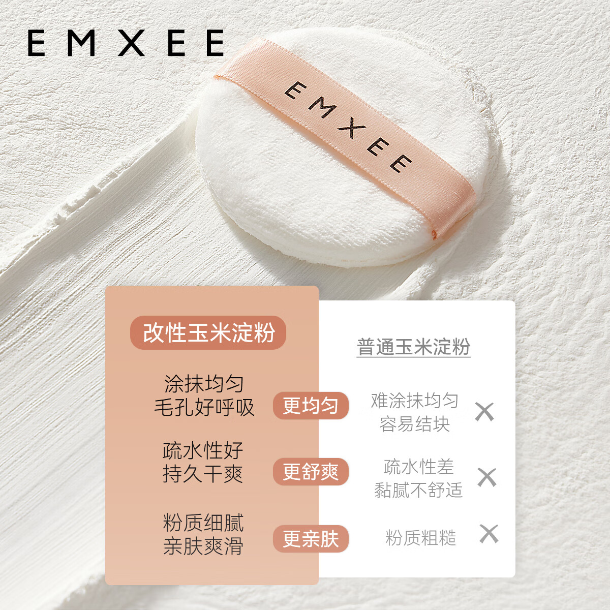 嫚熙（EMXEE）婴儿爽身粉宝宝儿童新生婴儿玉米爽身粉不含滑石粉 120g 1瓶