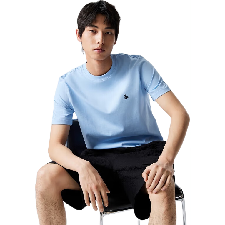 杰克·琼斯春夏时尚潮情侣款简约凉感多色短袖T恤上衣短袖男224101122