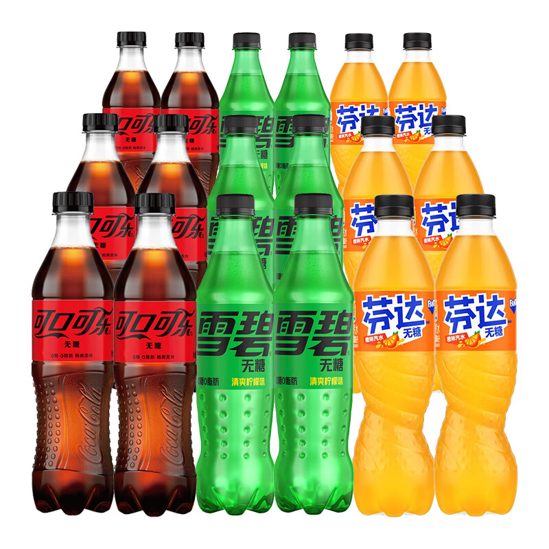 可口可乐无糖混合装500ml*18瓶
