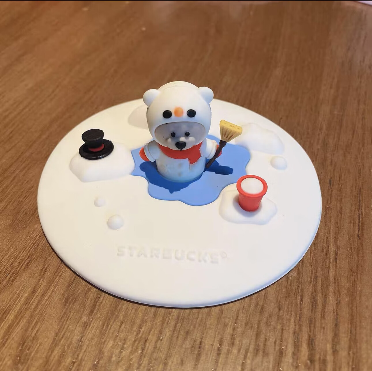 星巴克(starbucks)杯盖硅胶可爱小熊热气球卡通杯盖咖啡杯盖子马克杯