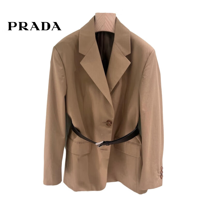 普拉达(prada)【七夕礼物】 编辑精选女士单排扣西装外套 f0065 38 it