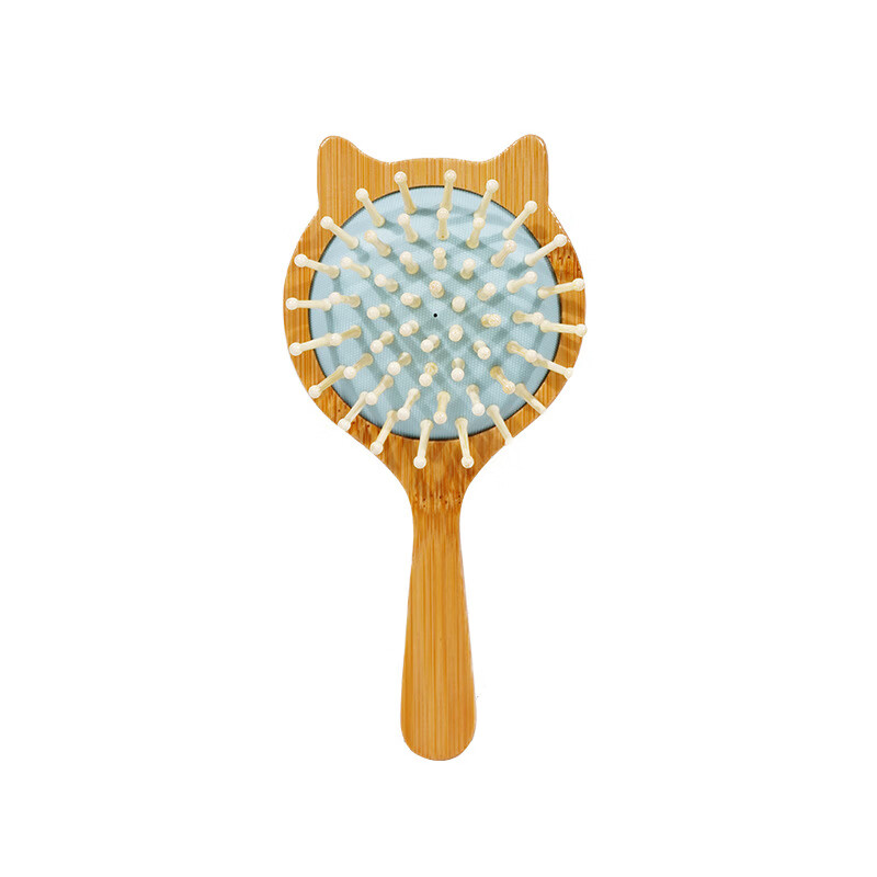 采药师ins迷你小巧楠竹梳子女士长发气垫梳便携家用直发按摩气囊梳子 猫系