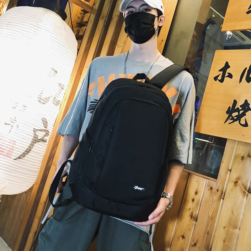 卡拉羊定制双肩包logo男士大容量电脑旅行揹包女大学生高中初中学生